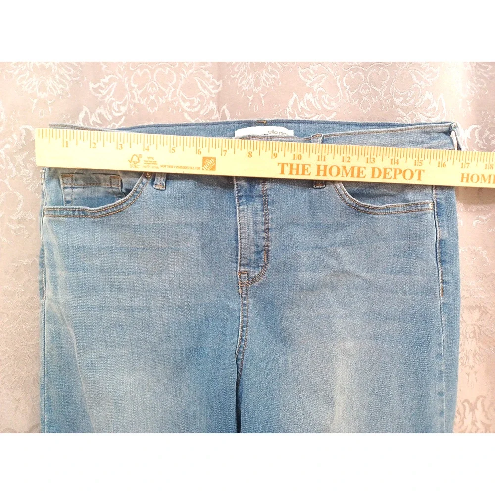 Ella Moss Women's Blue Jeans Sz 14 High Rise Straight Stretch WORN